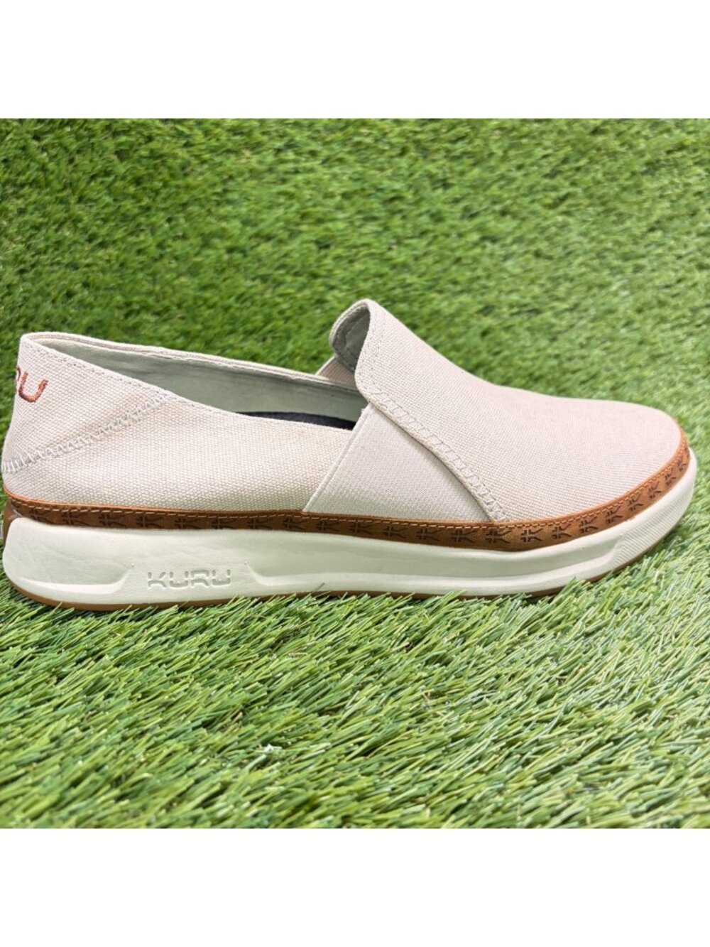 Kuru Roam Atla Classic Womens Size 10.5 Beige Brown Casual Walking Slip-On Shoes